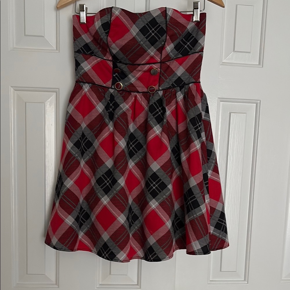 Charlotte Russe Plaid Retro Pinup Dress